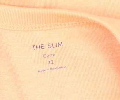 Womens UK Size 22 Marks and Spencer Orange Camisole Tank