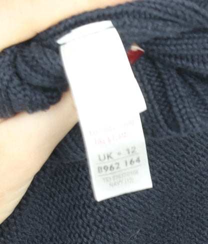 Womens UK Size 12 Marks and Spencer Blue Cardigan Jumper