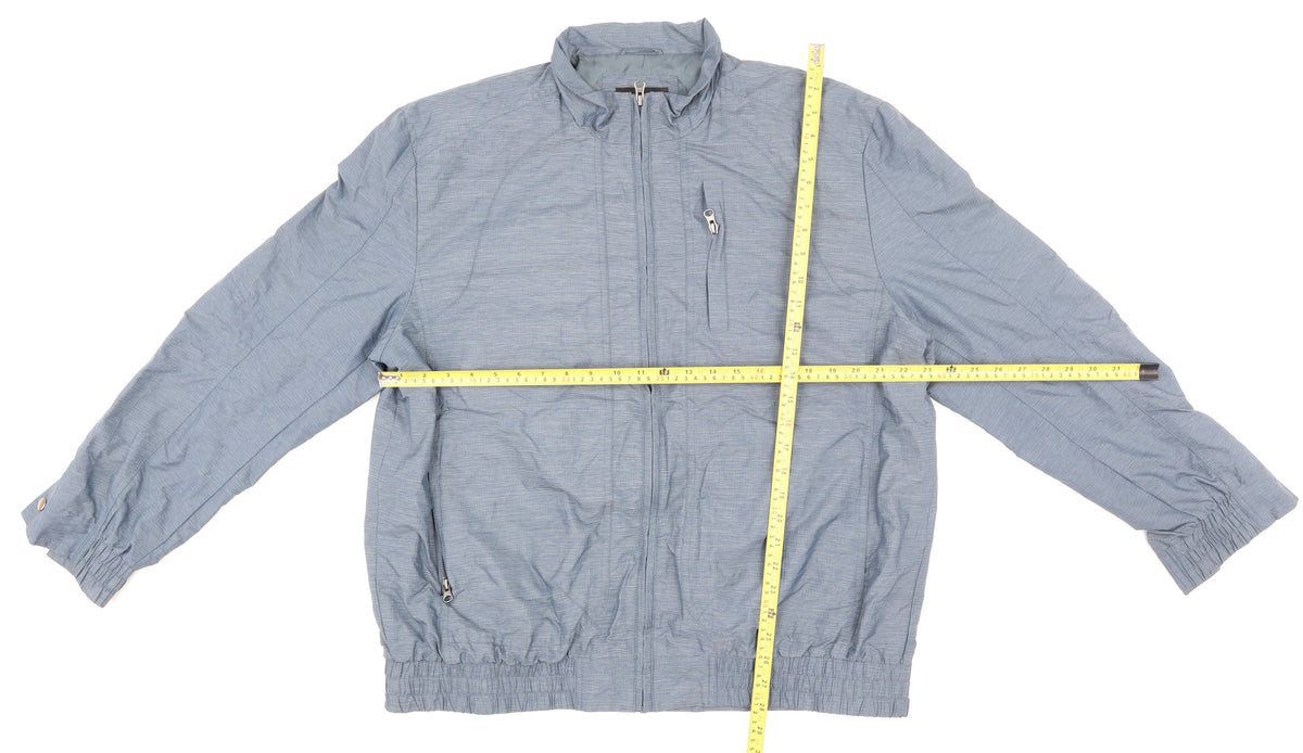 Mens UK Size XL Greenwoods Blue Windbreaker Coat