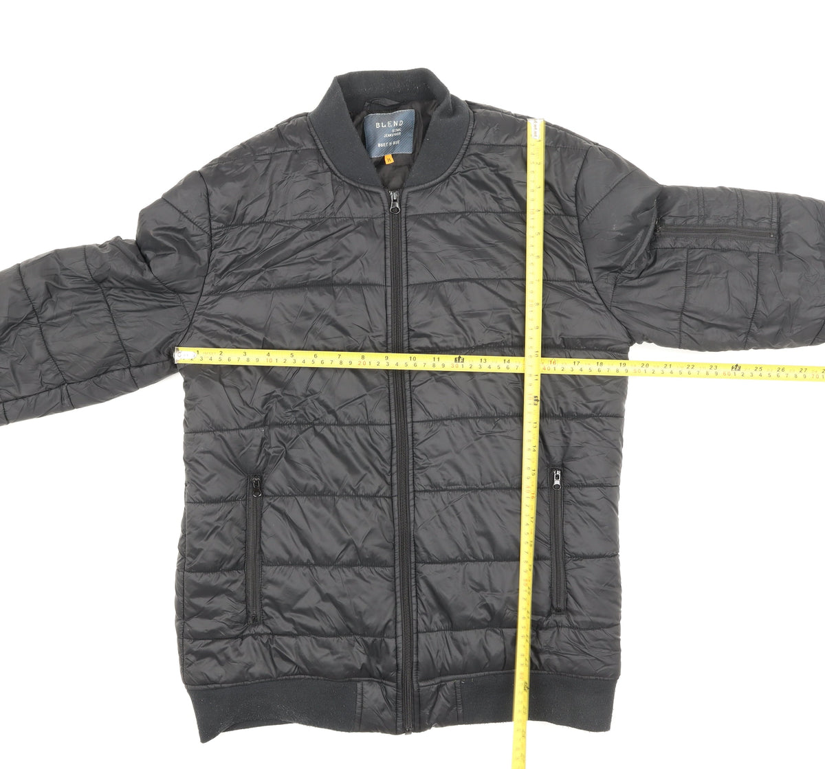 Mens UK Size M Blend Black Bomber Jacket