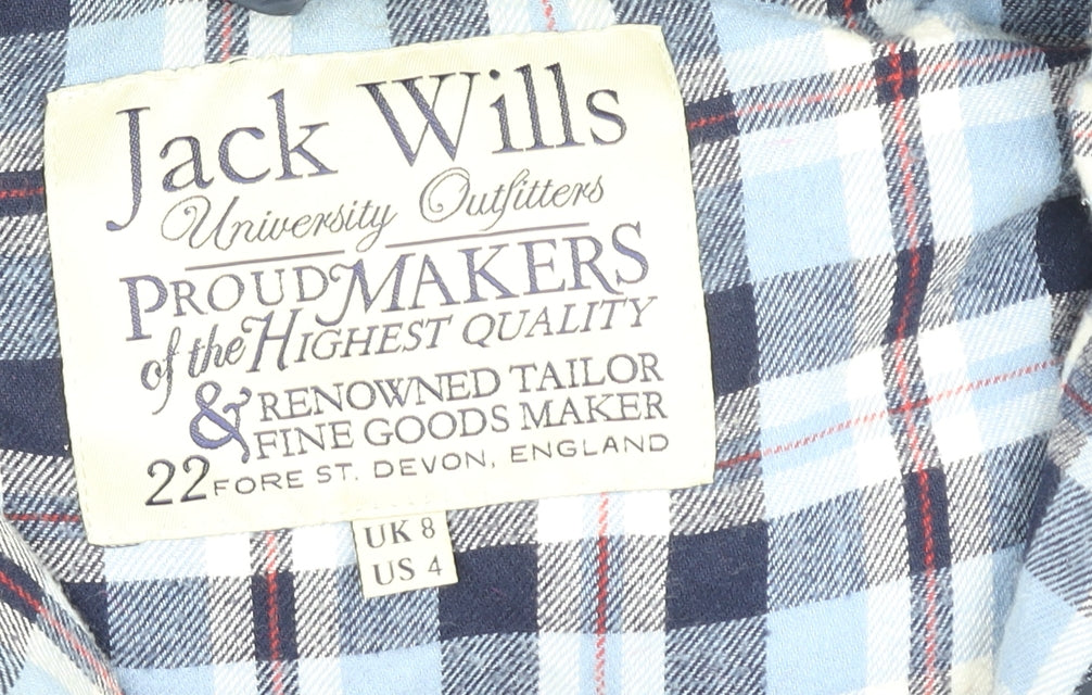 Womens UK Size 8 Jack Wills Blue Puffer Jacket