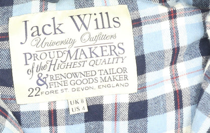 Womens UK Size 8 Jack Wills Blue Puffer Jacket