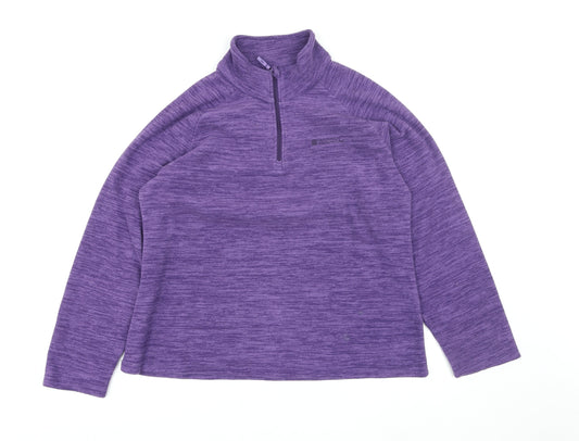 Mountain Warehouse Womens Purple Fleece 1/2 Zip Jacket Size 18