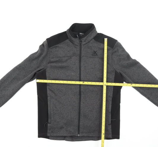 Zead Xposur Men's Grey Full Zip Fleece Jacket Size L Regular Fit