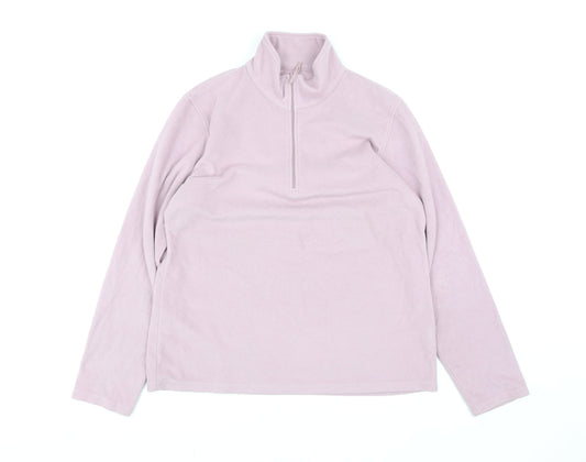 Mountain Warehouse Womens Pink Fleece Half Zip Jacket Size 14