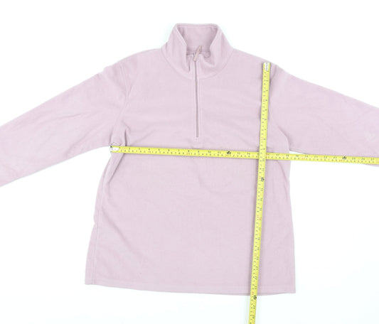 Mountain Warehouse Womens Pink Fleece Half Zip Jacket Size 14