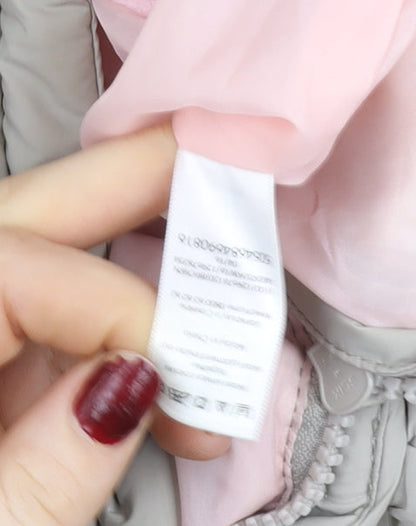 Tu Unisex Baby Beige Hooded Puffer Snowsuit 6-9 Months Faux Fur Trim