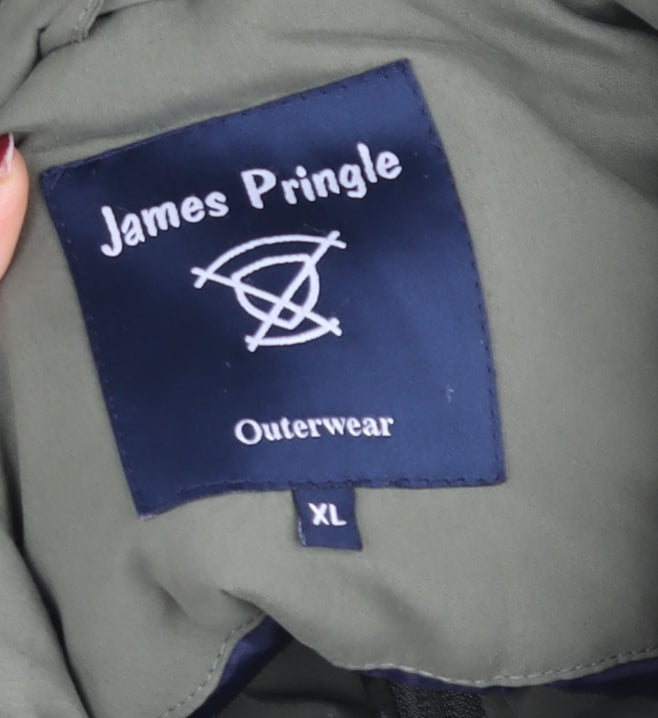 Mens UK Size XL James Pringle Green Puffer Jacket