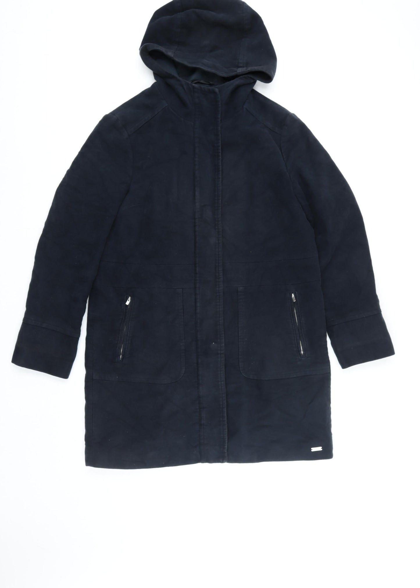 Womens UK Size 10 White Stuff Blue Parka Coat