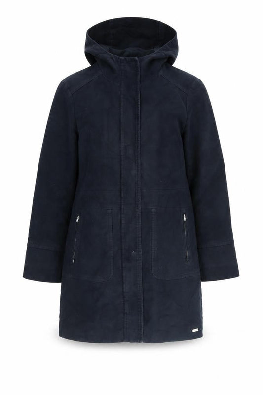 Womens UK Size 10 White Stuff Blue Parka Coat