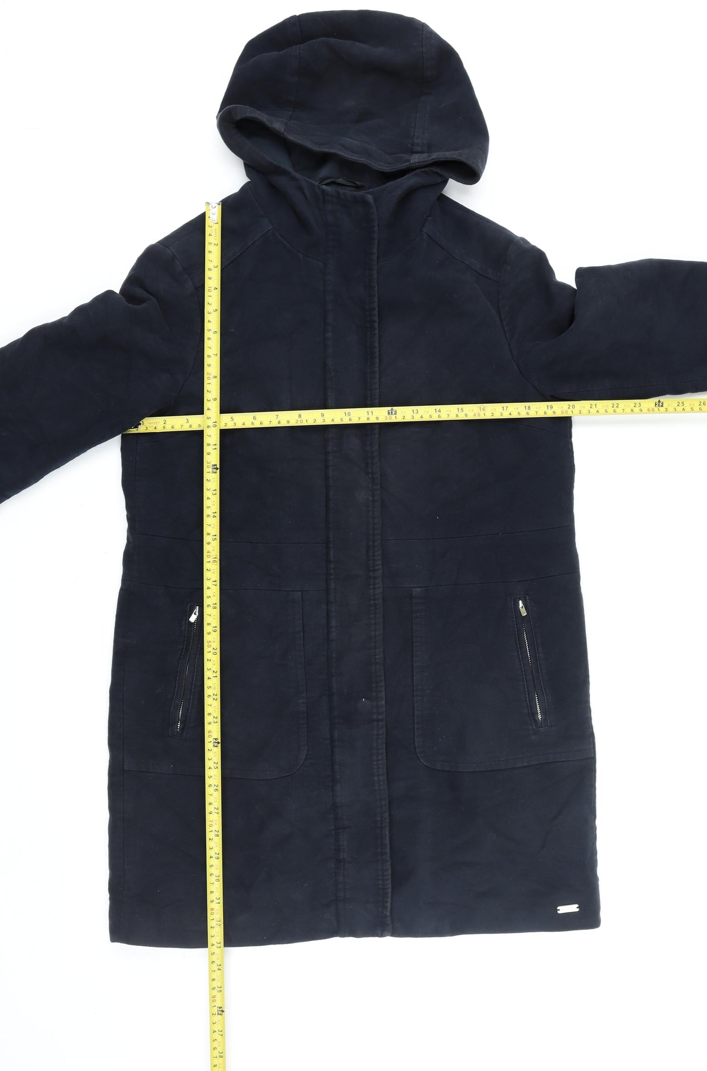 Womens UK Size 10 White Stuff Blue Parka Coat
