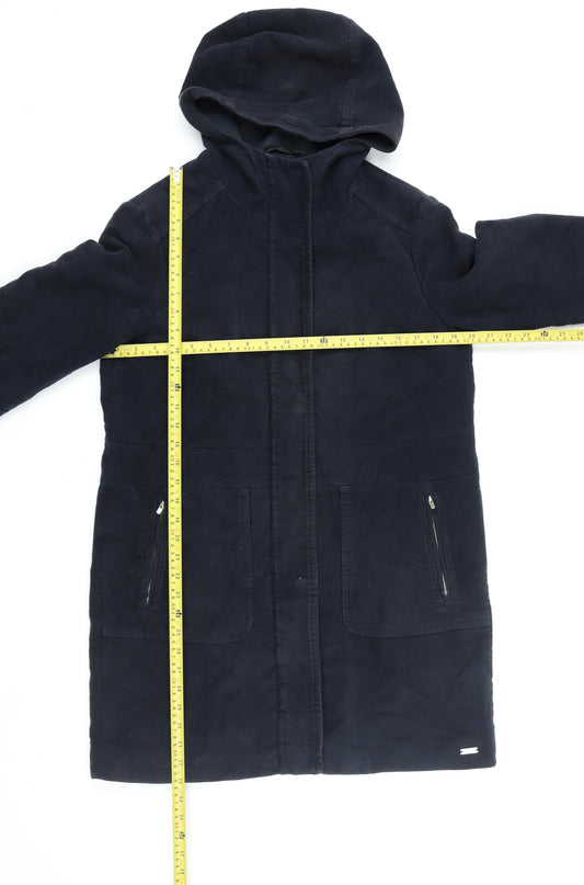 Womens UK Size 10 White Stuff Blue Parka Coat