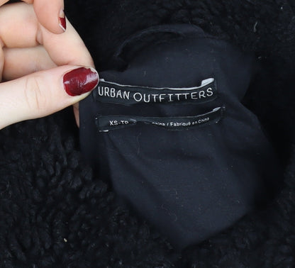 Womens UK Size XS Urban Outfitters Black Full Zip Hoodie