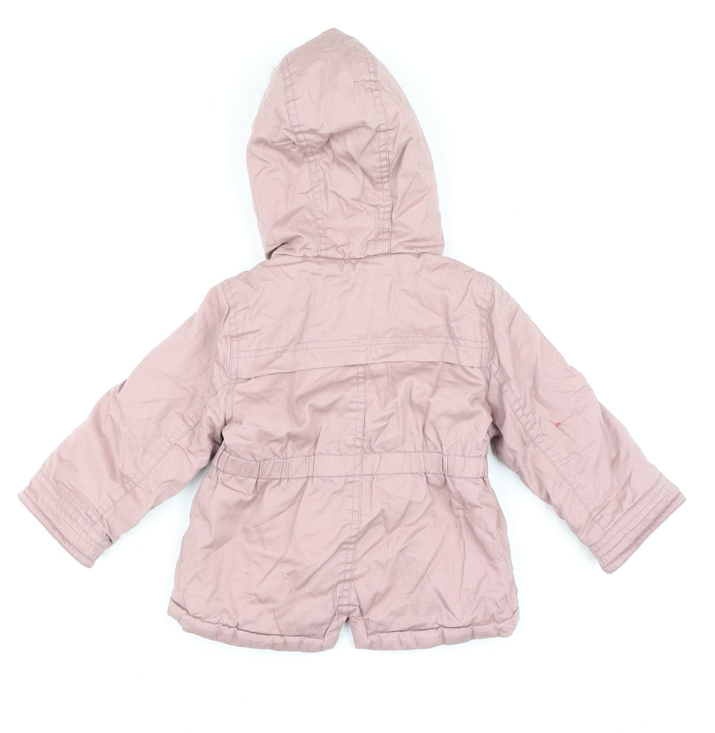 Marks and Spencer Girls Dusky Pink Hooded Parka Coat 12-18 Months
