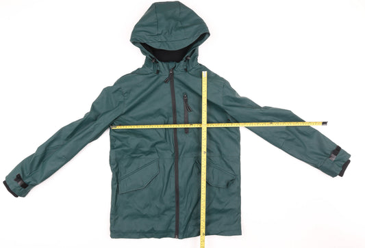 Marks and Spencer Boys Green Hooded Waterproof Rain Coat 13-14 Years