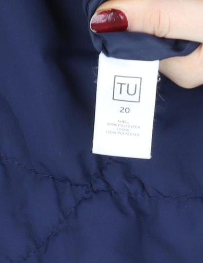 Mens UK Size 20 TU Blue Puffer Jacket