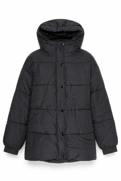Womens UK Size S Mango Black Puffer Jacket