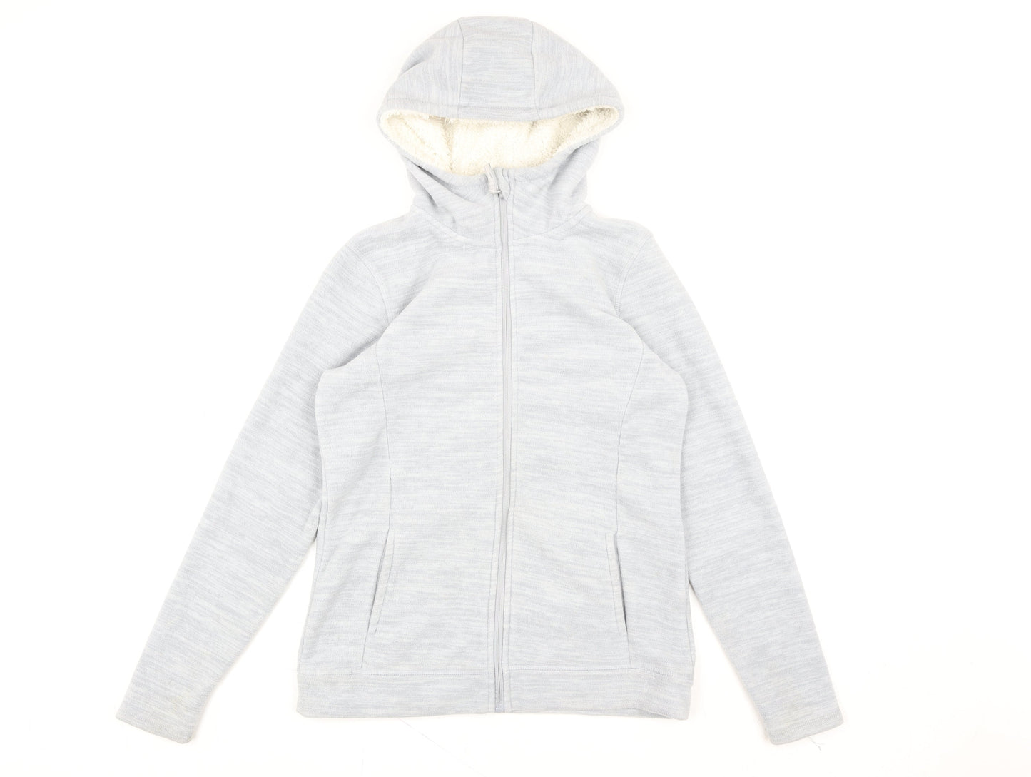 Mountain Warehouse Women's Grey Hooded Fleece Jacket UK 10