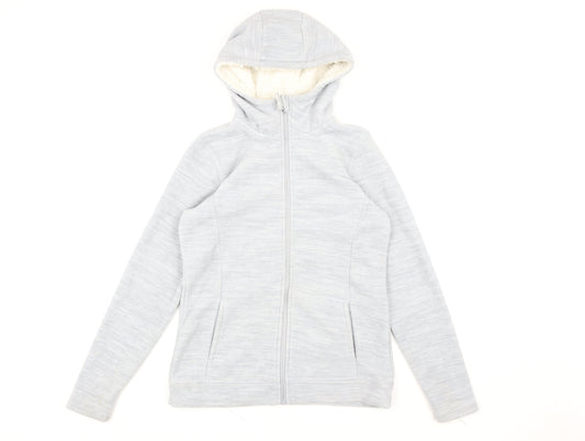 Mountain Warehouse Women's Grey Hooded Fleece Jacket UK 10