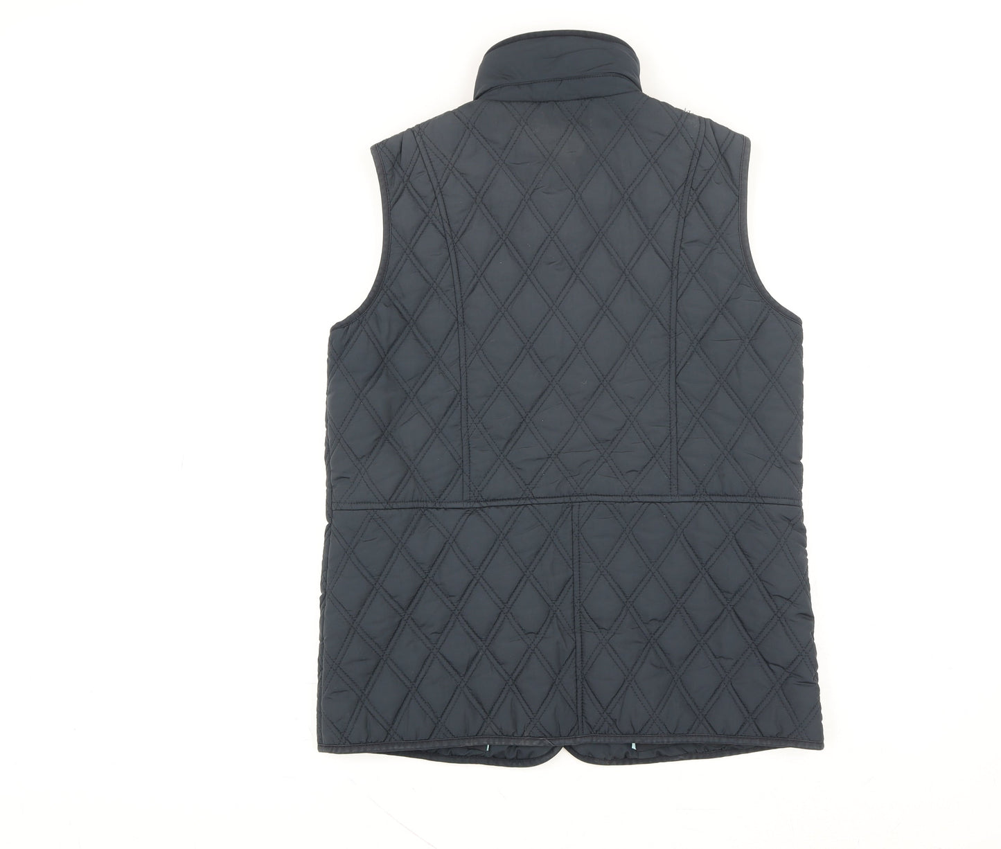 Womens UK Size 10 Classic Black Quilted Coat