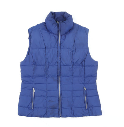 Hobbs Women's Blue Size 14 Puffer Quilted Waistcoat Gilet