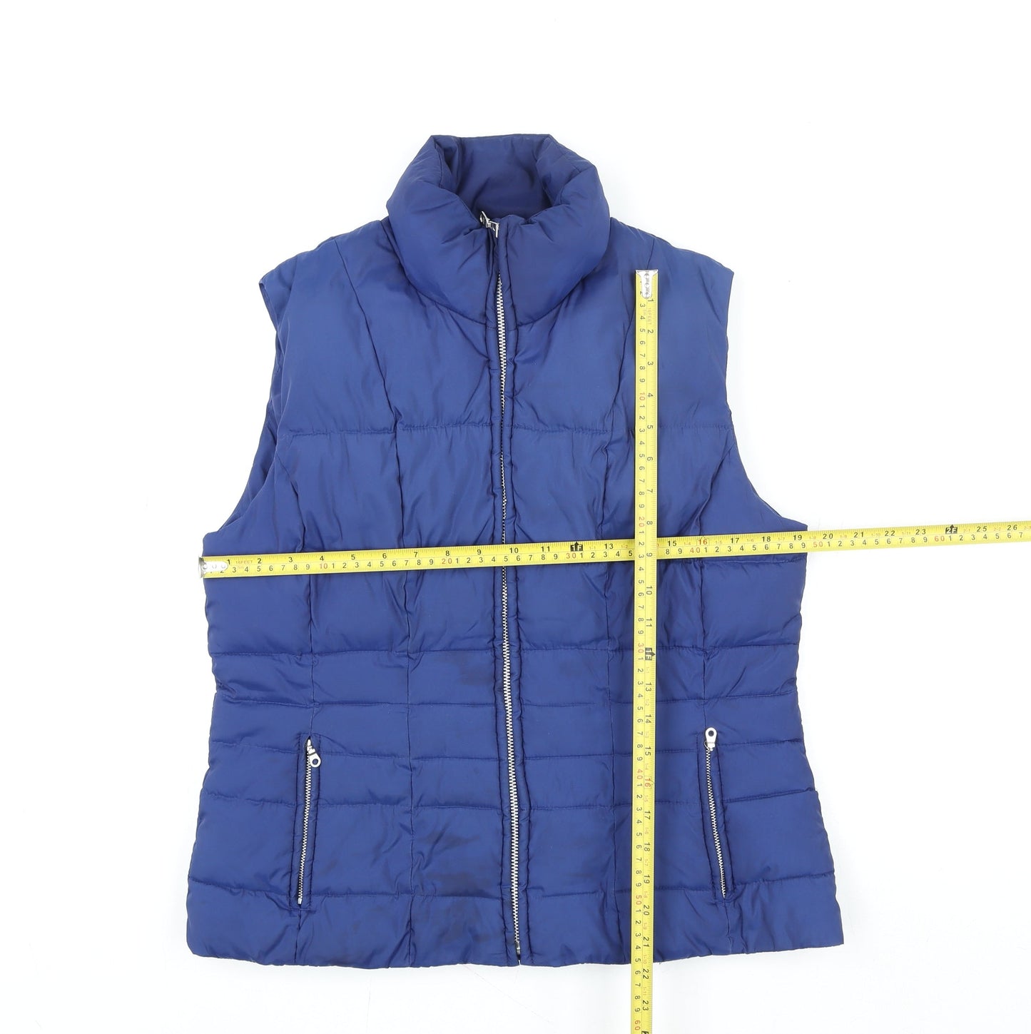Hobbs Women's Blue Size 14 Puffer Quilted Waistcoat Gilet