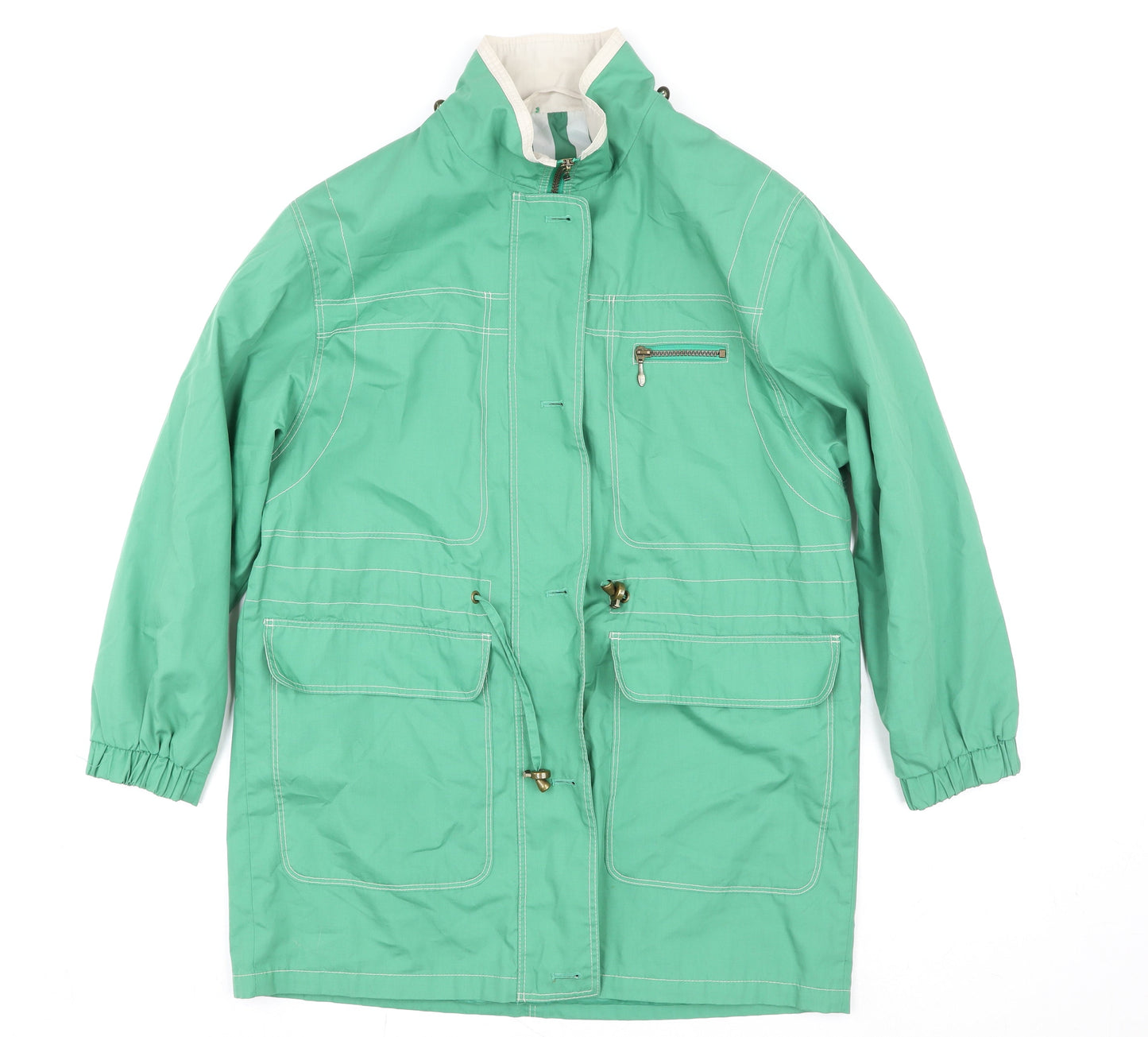 Womens UK Size 10 Marks and Spencer Green Anorak Coat