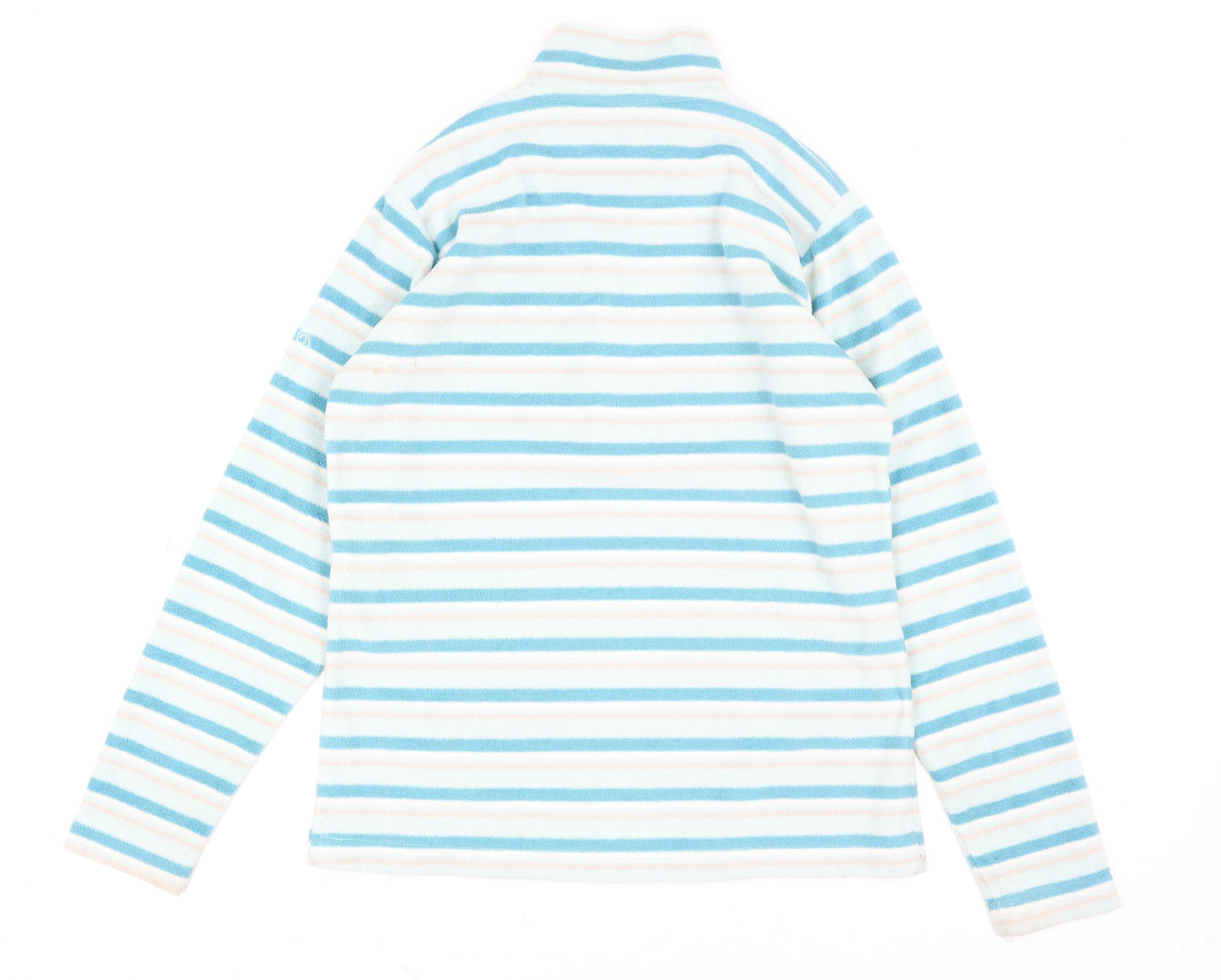 Craghoppers Women's Blue Striped Fleece Half Zip Jacket Size 10