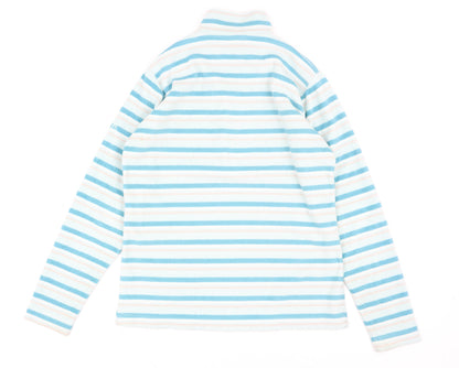 Craghoppers Women's Blue Striped Fleece Half Zip Jacket Size 10