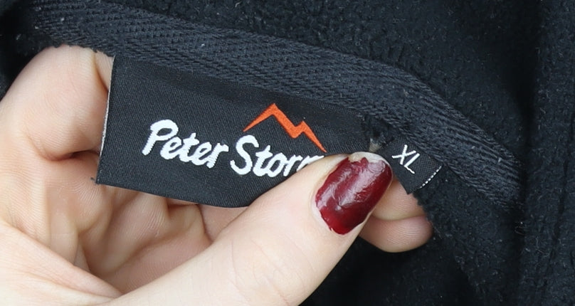 Peter Storm Mens Black XL Fleece Full Zip Jacket Outdoor Hiking