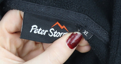 Peter Storm Mens Black XL Fleece Full Zip Jacket Outdoor Hiking