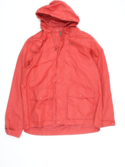 Mens UK Size L Cotton Traders Red Rain Coat
