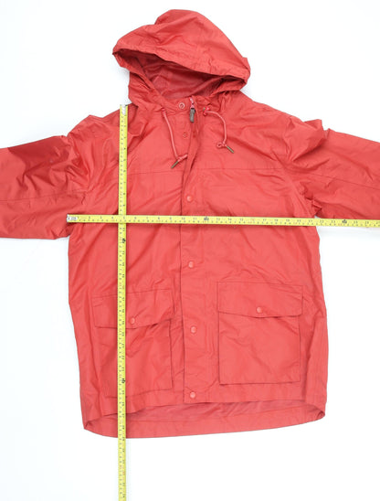 Mens UK Size L Cotton Traders Red Rain Coat