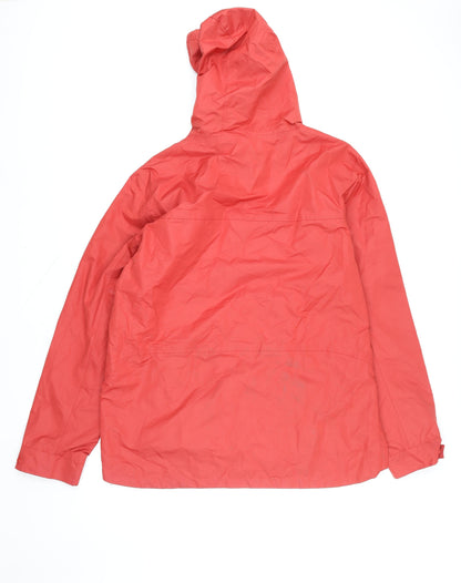 Mens UK Size L Cotton Traders Red Rain Coat