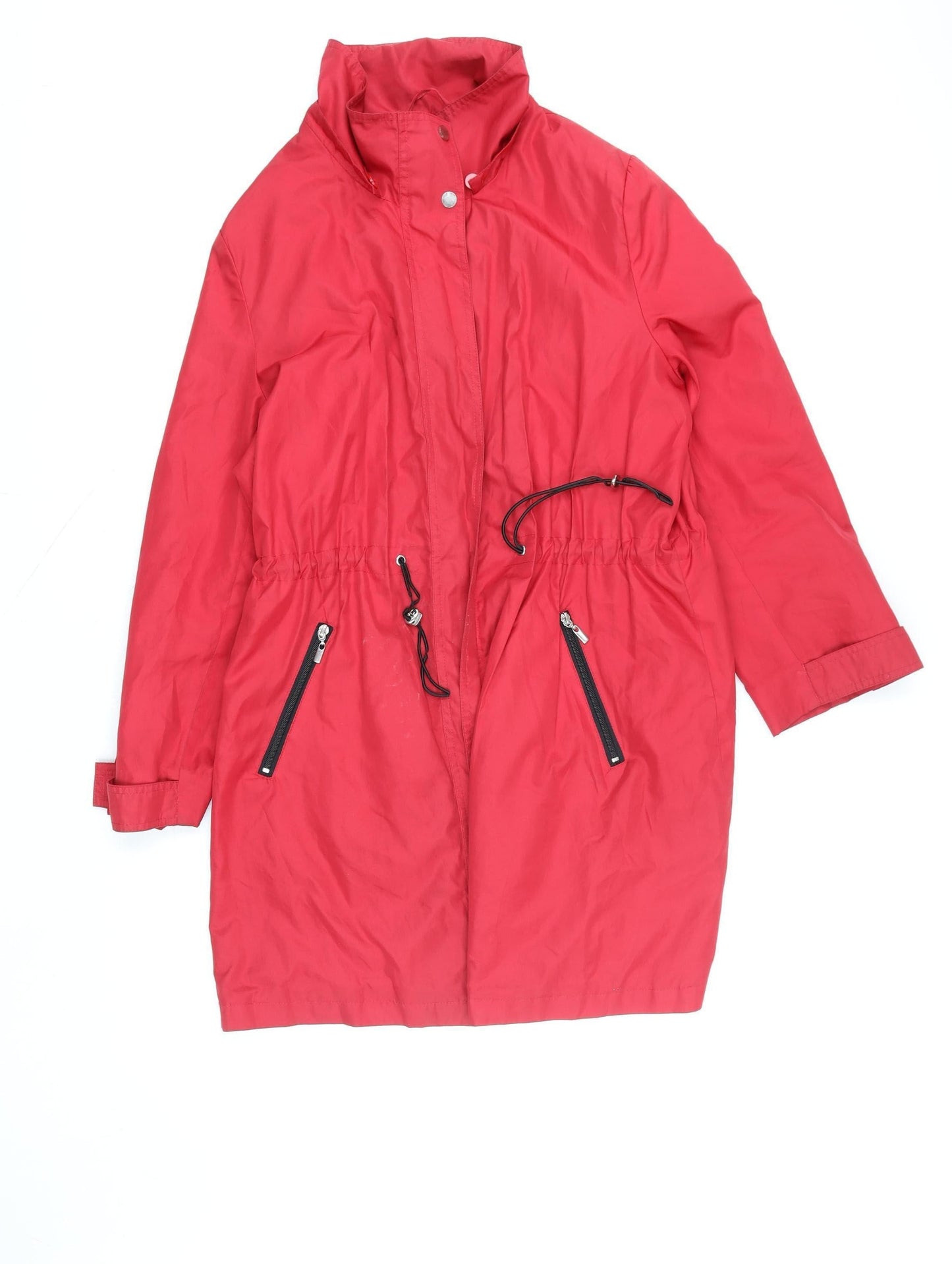 Womens UK Size XL Novelti Red Parka Coat