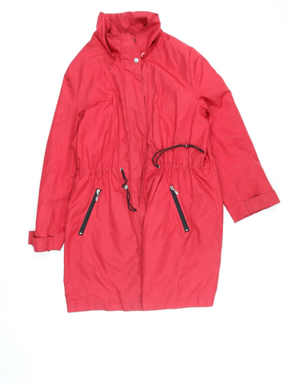 Womens UK Size XL Novelti Red Parka Coat