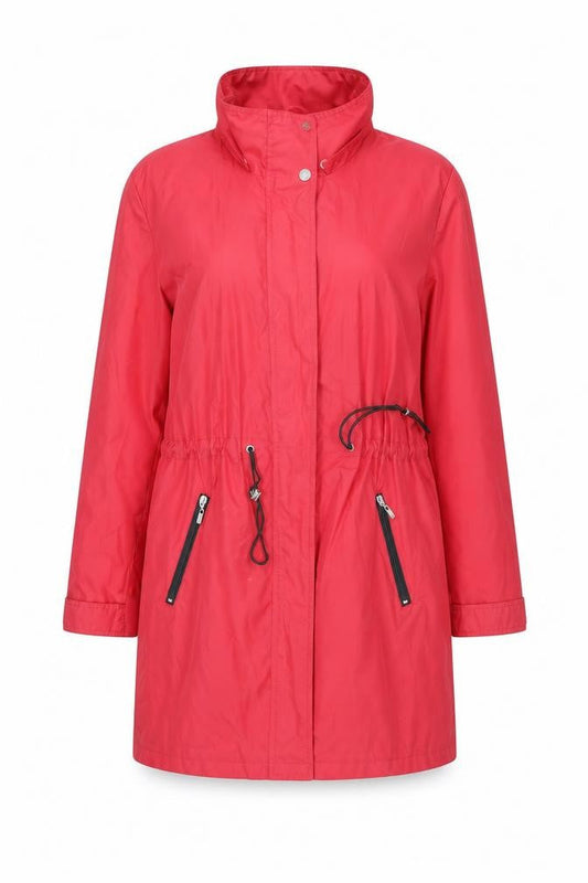 Womens UK Size XL Novelti Red Parka Coat