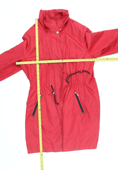 Womens UK Size XL Novelti Red Parka Coat