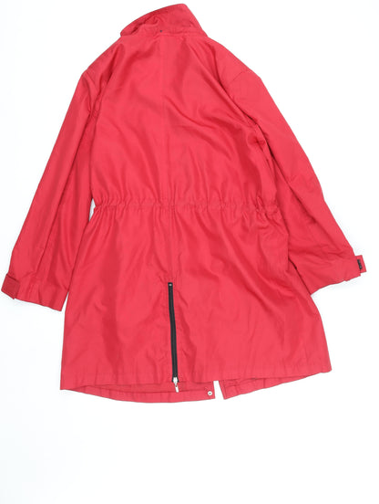 Womens UK Size XL Novelti Red Parka Coat