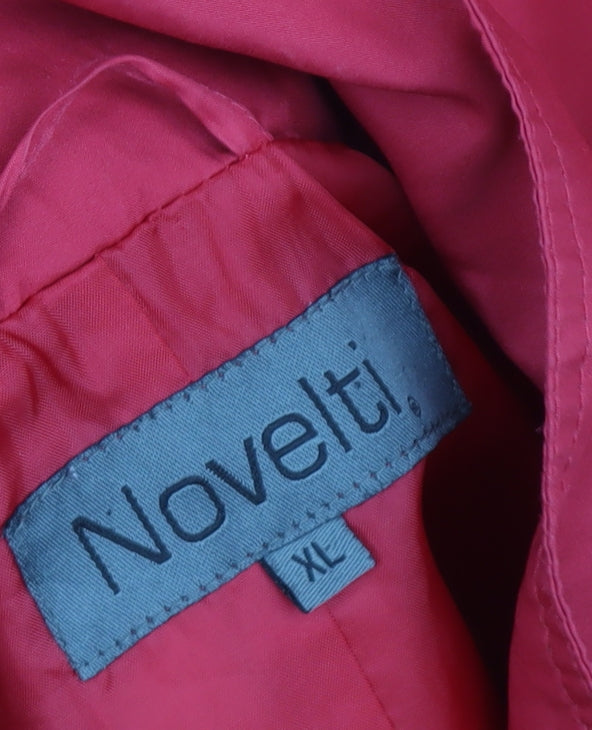 Womens UK Size XL Novelti Red Parka Coat