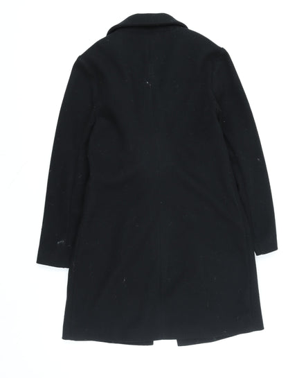 Womens UK Size 8 Marks and Spencer Black Overcoat