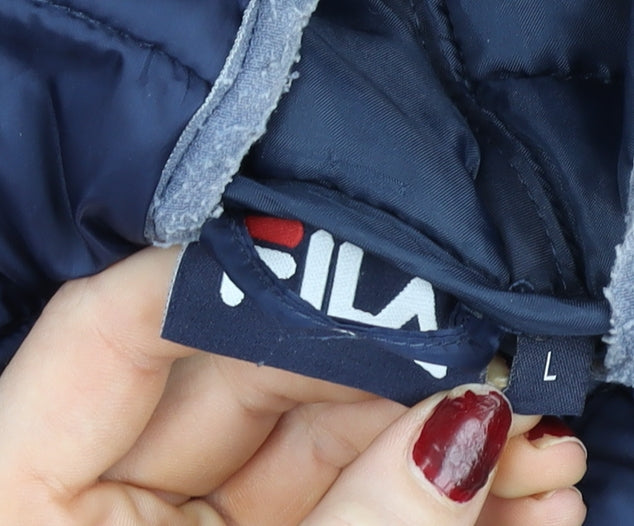 Mens UK Size L FILA Blue Puffer Jacket