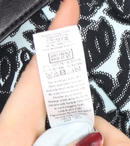 Dorothy Perkins Women’s Black Floral Bodycon Knee Length Dress Size 14