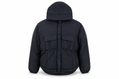 Boohoo Women’s Black Hooded Puffer Jacket Size 10 Winter Coat