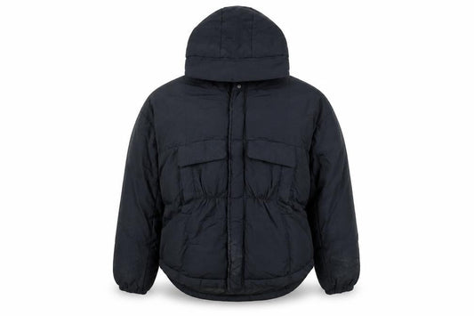Boohoo Women’s Black Hooded Puffer Jacket Size 10 Winter Coat