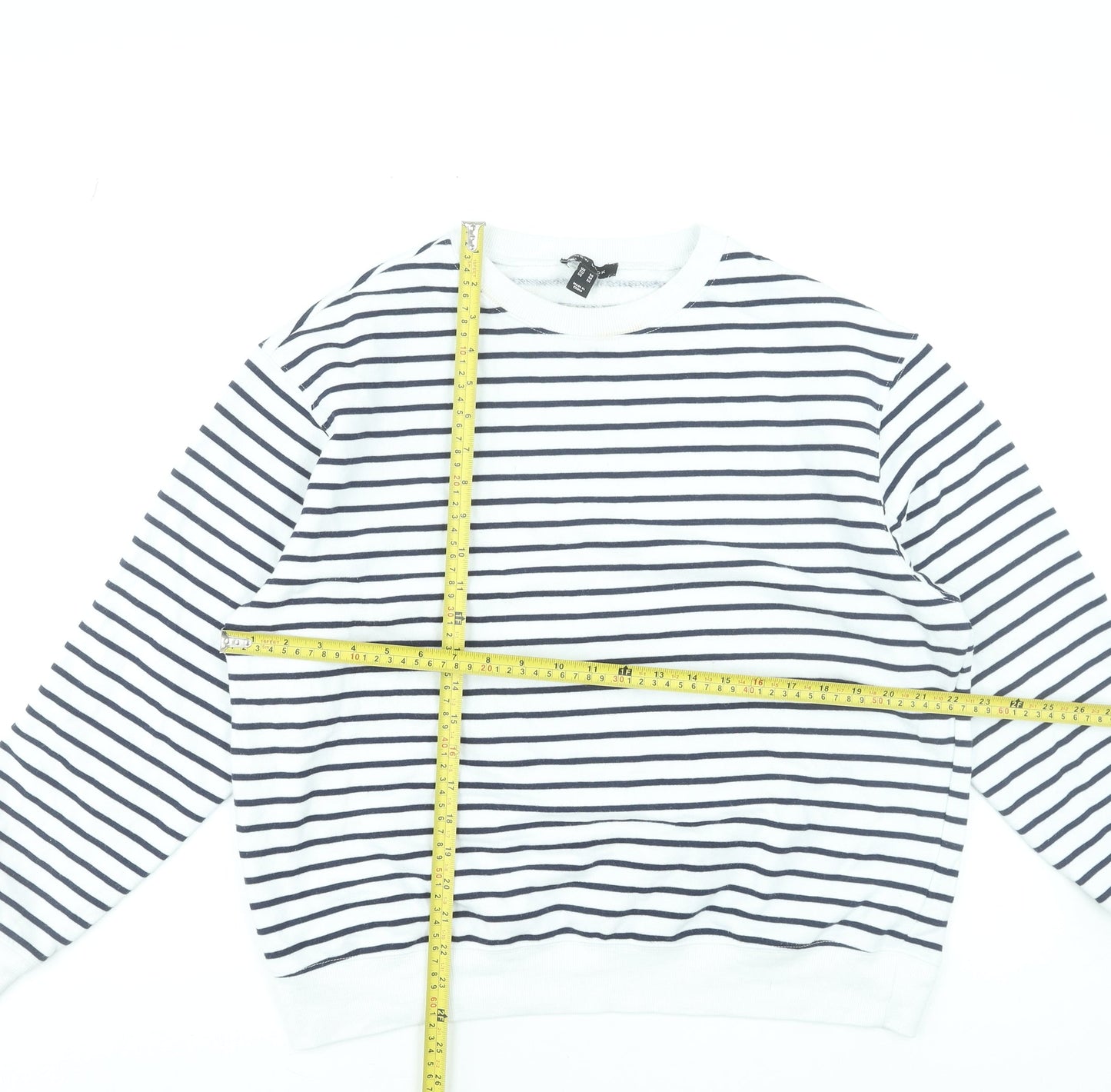 Womens UK Size M New Look White Pullover Sweatshirt