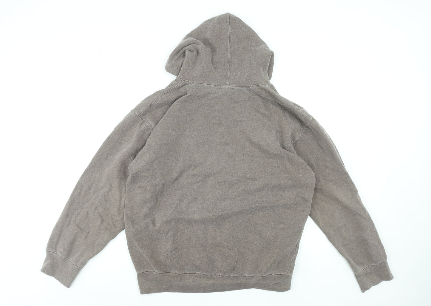 Boohoo Womens Brown Pullover Hoodie Medium Cotton Blend Casual