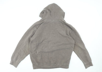 Boohoo Womens Brown Pullover Hoodie Medium Cotton Blend Casual