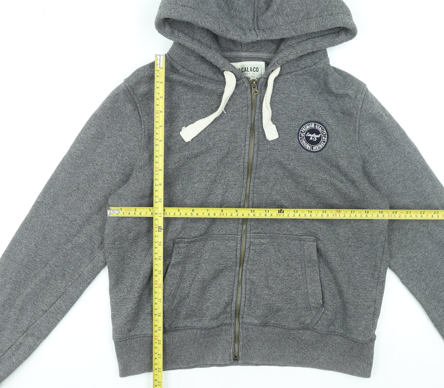 Womens UK Size 18 SoulCal & Co Grey Full Zip Hoodie