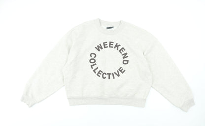 Womens UK Size 14 ASOS Design Beige Pullover Sweatshirt